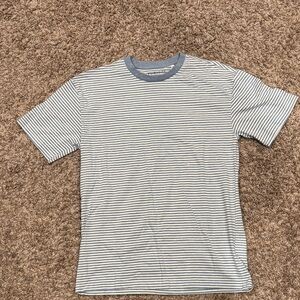 PacSun Light Blue and White Striped Tee